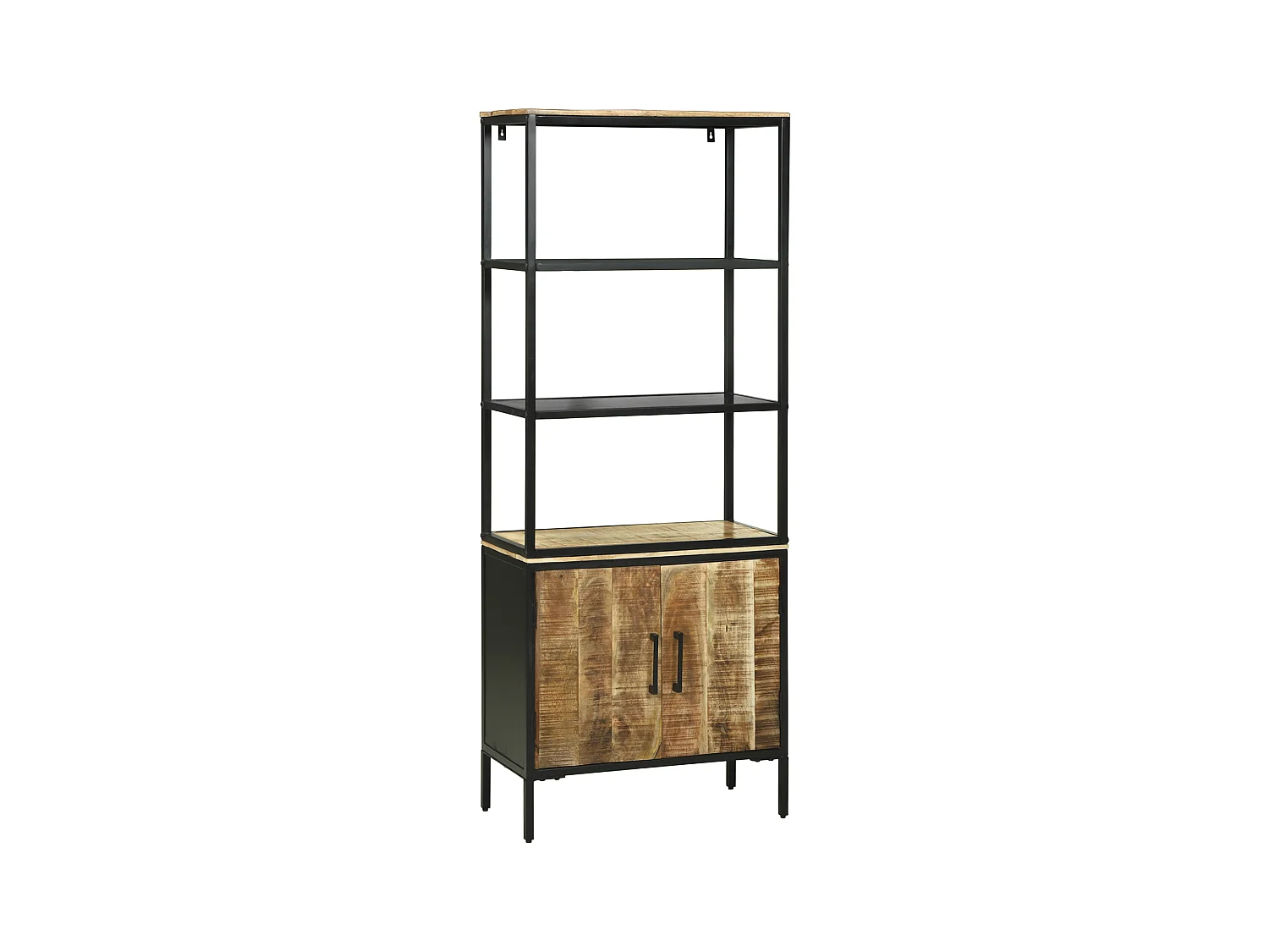 Buffet | Bahut | Meuble de rangement 70x35x180 cm Bois de Mangue Résistant