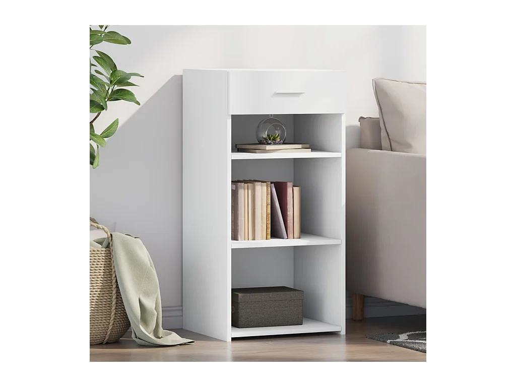 Buffet | Bahut | Meuble de rangement blanc 45x42,5x93 cm bois d'ingénierie