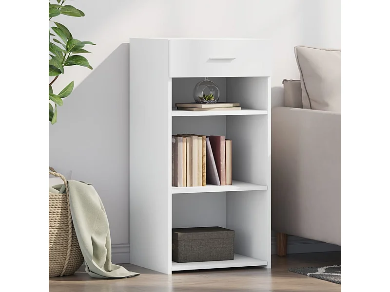 Buffet | Bahut | Meuble de rangement blanc 45x42,5x93 cm bois d'ingénierie