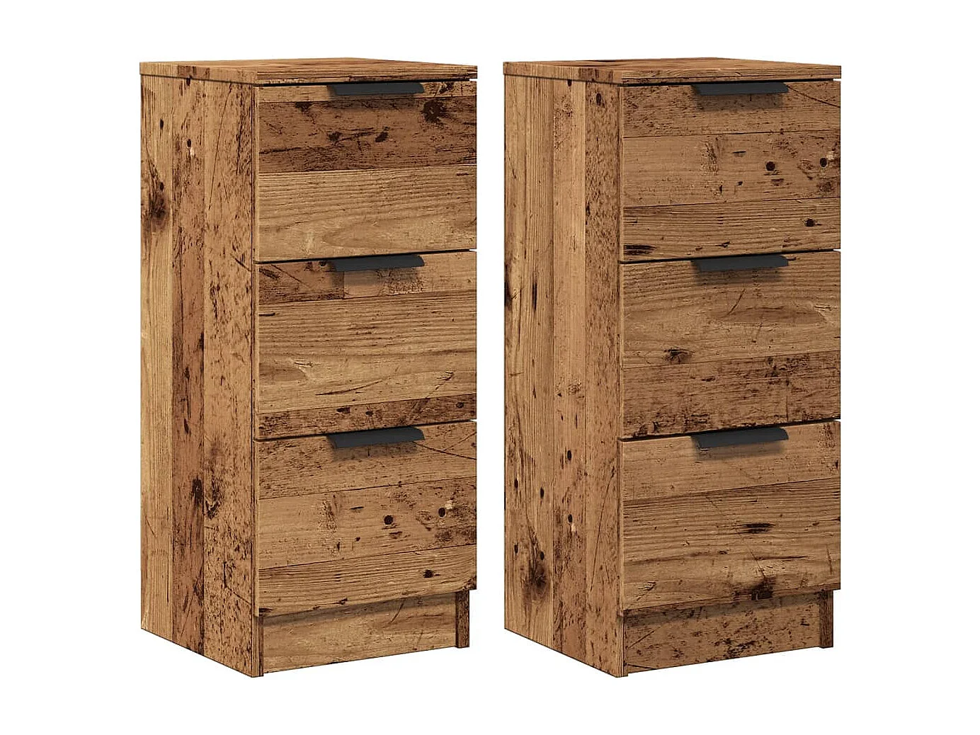 Buffets | Bahuts | Meuble de rangement 2 pcs vieux bois 30x30x70 cm bois d'ingénierie