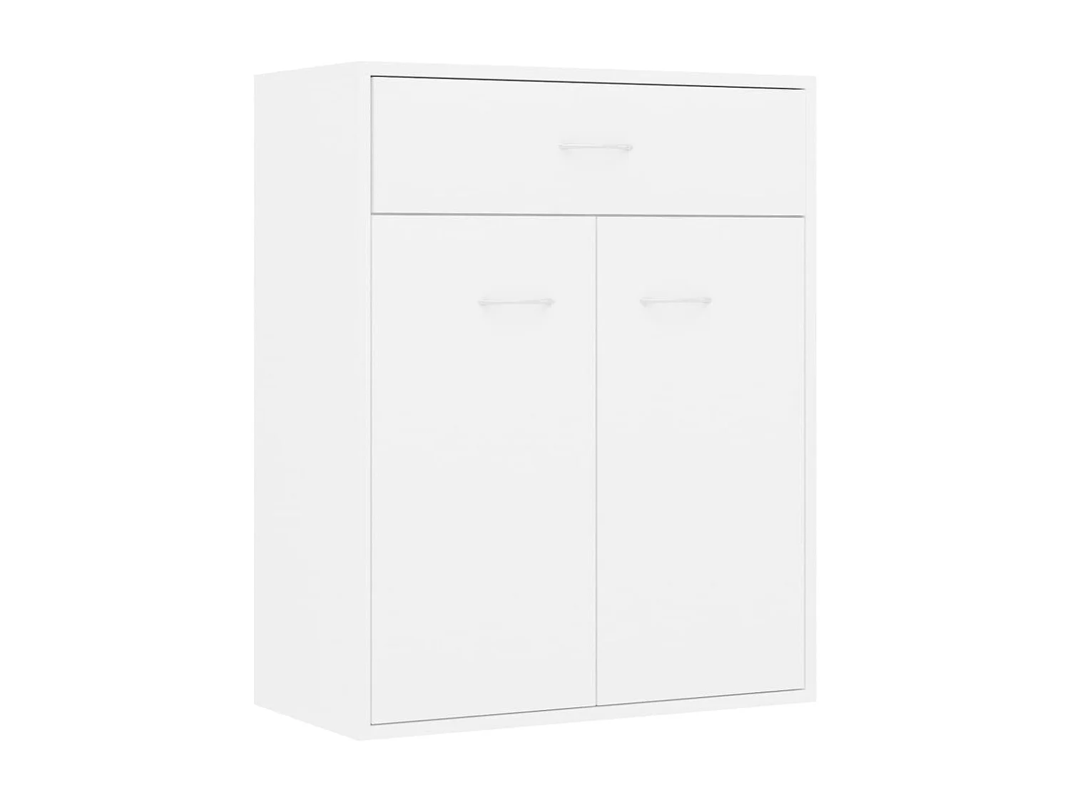 Buffet | Commode à tiroir | Meuble de rangement blanc 60x30x75 cm bois d'ingénierie