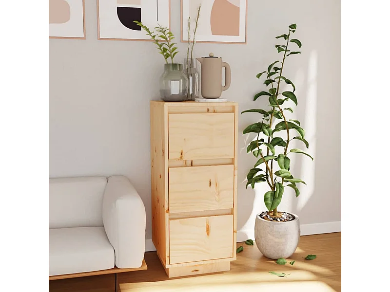 Credenza | Buffet | Armadio 32x34x75 cm in Legno Massello di Pino