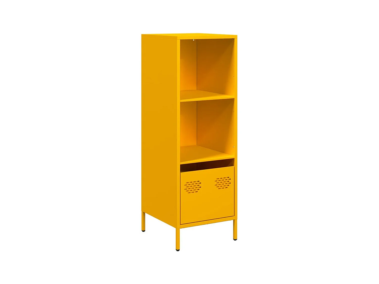Buffet | Commode à tiroir | Meuble de rangement haut jaune moutarde 35x39x103,5 cm acier