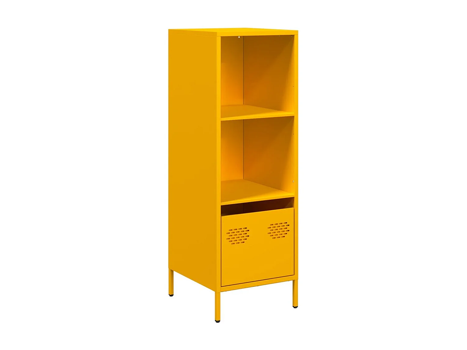 Credenza | Buffet | Armadio Giallo Senape 35x39x103,5 cm in Acciaio