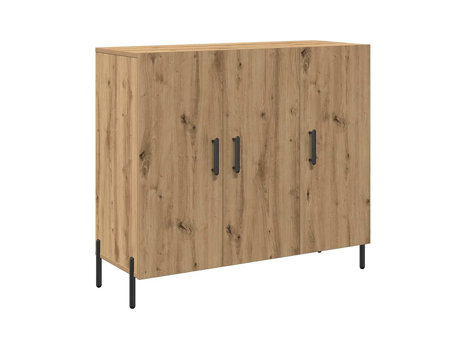 Buffet | Bahut | Meuble de rangement Artisan Chêne 90x34x80 cm en bois d'ingénierie