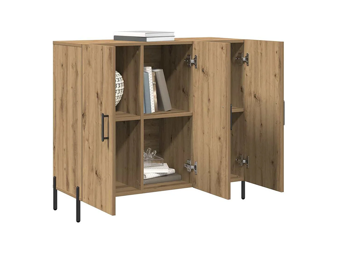Buffet | Bahut | Meuble de rangement Artisan Chêne 90x34x80 cm en bois d'ingénierie