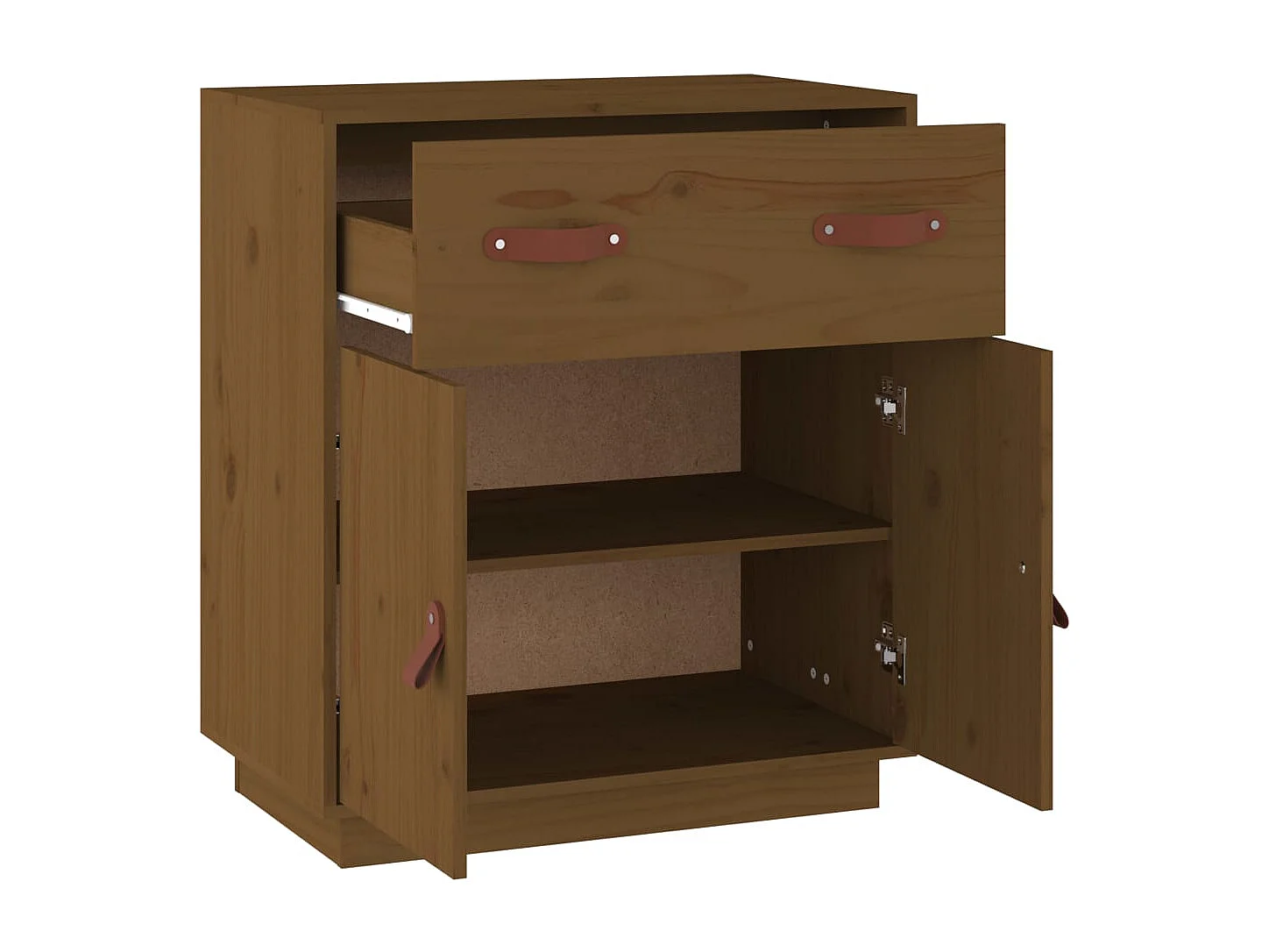 Buffet | Bahut | Meuble de rangement Marron miel 65,5x40x75 cm Bois massif de pin
