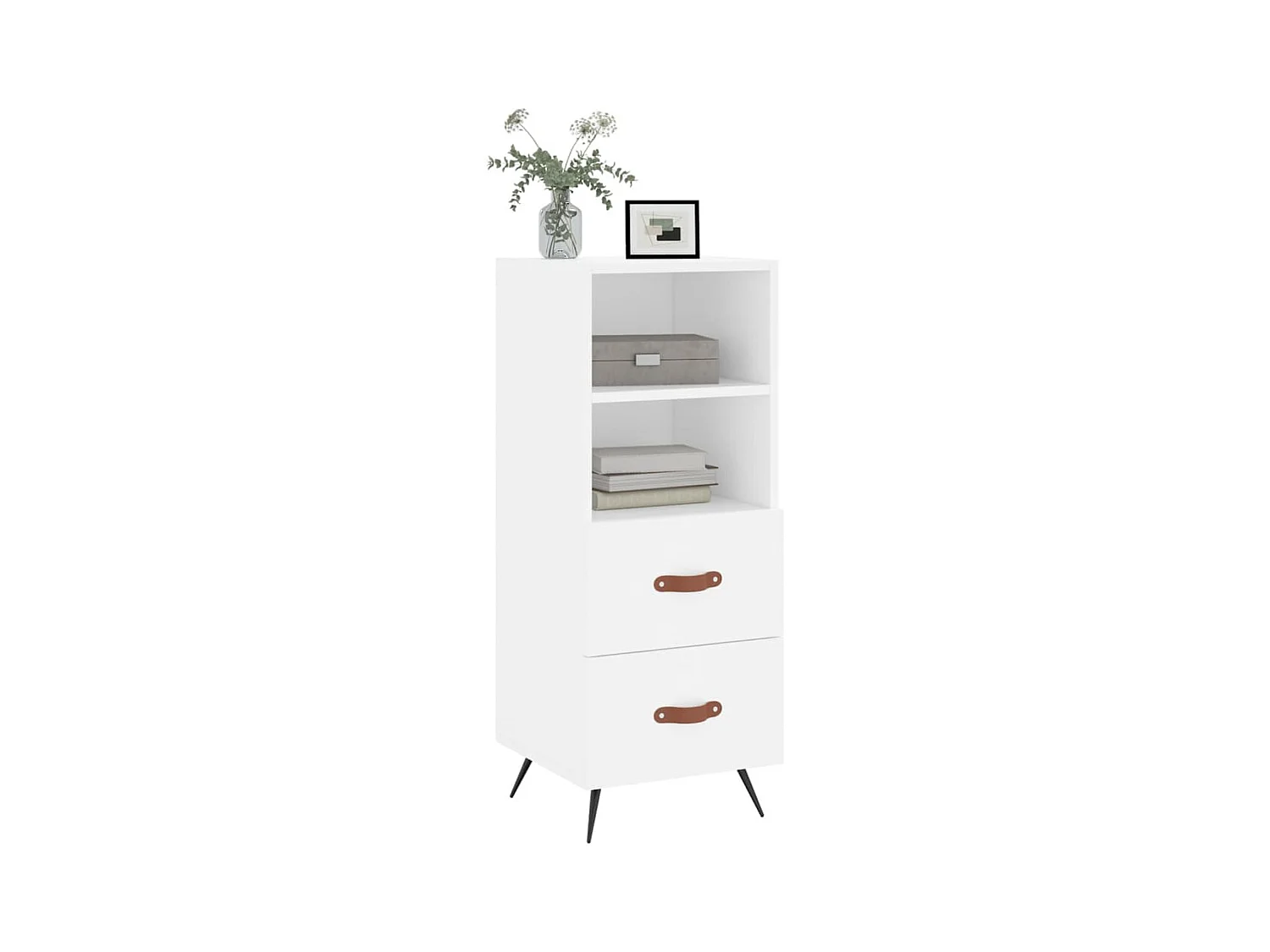 Buffet | Bahut | Meuble de rangement blanc 34,5x34x90 cm bois d'ingénierie