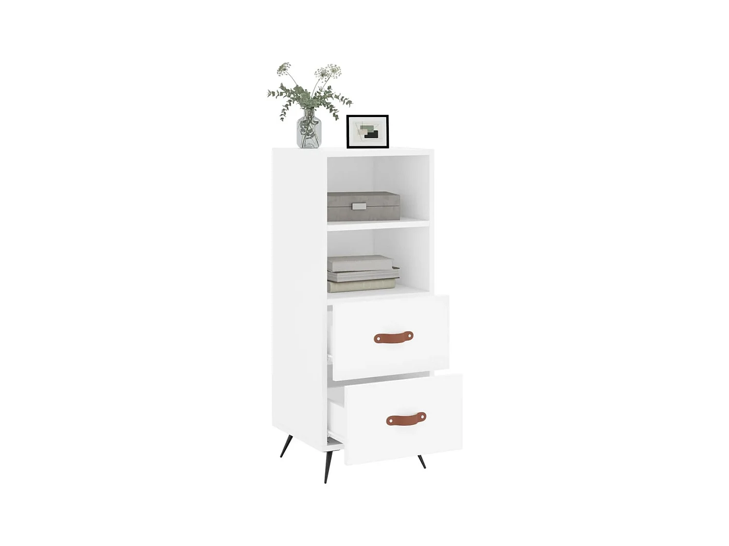 Buffet | Bahut | Meuble de rangement blanc 34,5x34x90 cm bois d'ingénierie