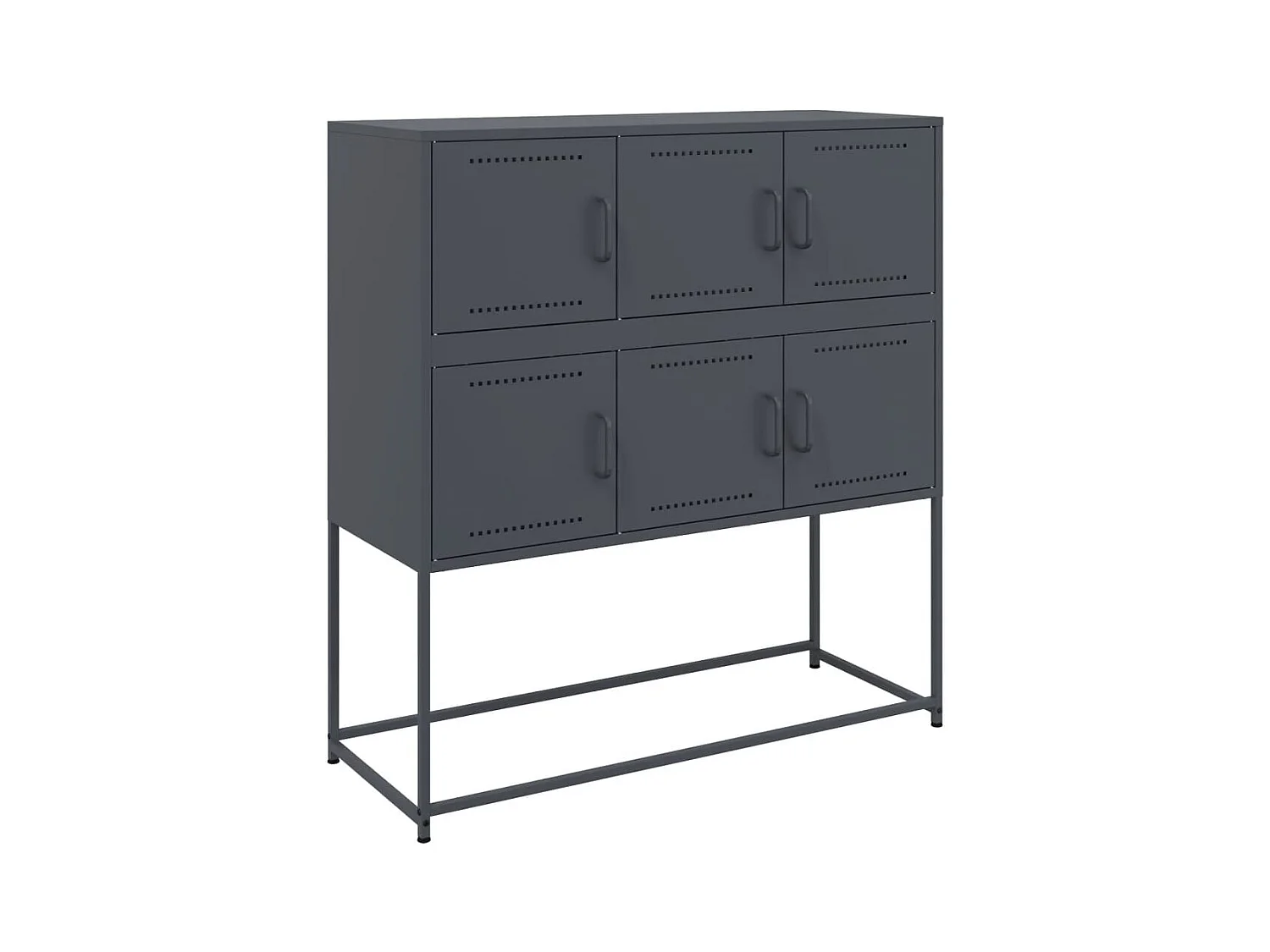 Buffet | Bahut | Meuble de rangement anthracite 100,5x39x107 cm acier