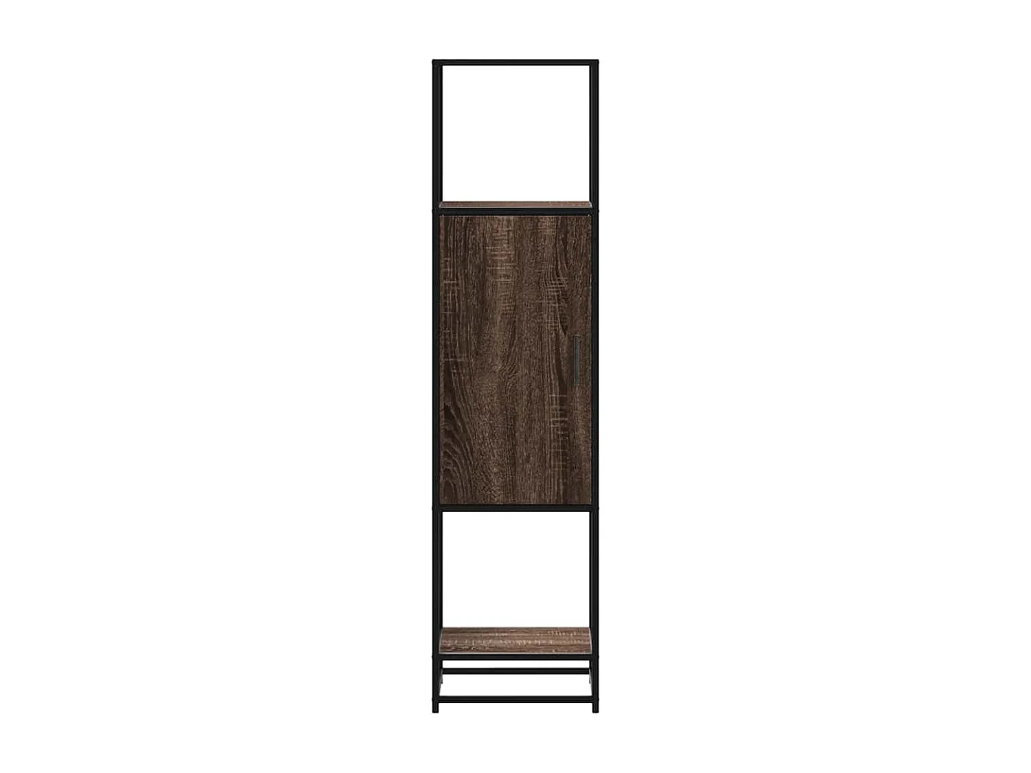 Credenza | Buffet | Armadio Rovere Marrone 35,5x35x139cm Legno Multistrato Metallo