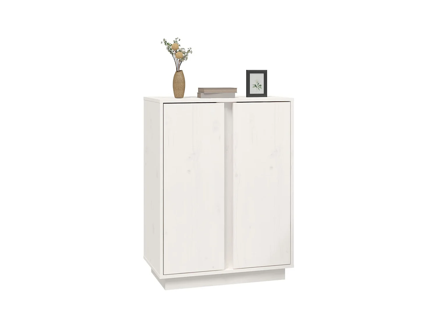 Buffet | Bahut | Meuble de rangement Blanc 60x35x80 cm Bois massif de pin