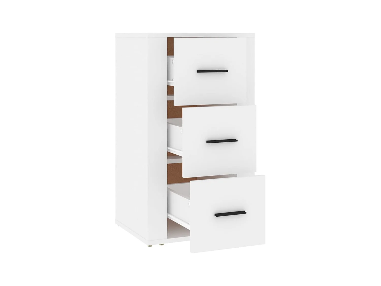 Credenza | Buffet | Armadio Bianca 40x33x70 cm in Legno Multistrato