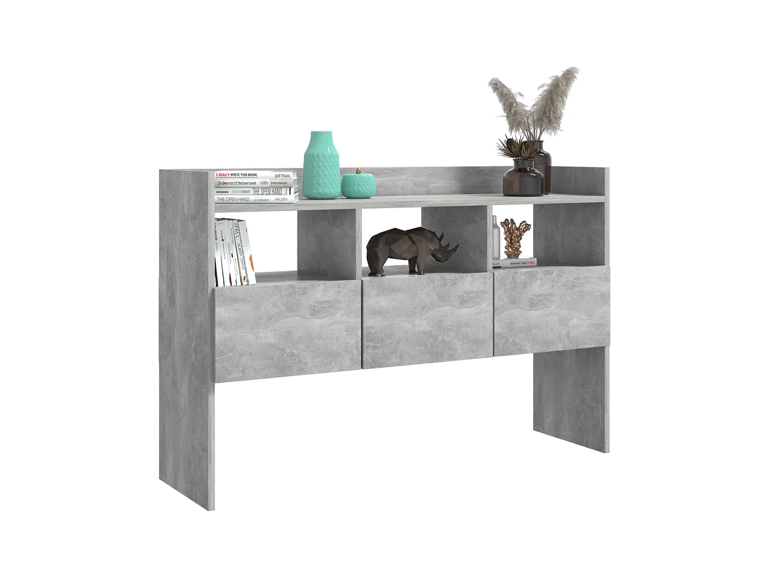Buffet | Bahut | Meuble de rangement Gris béton 105x30x70 cm Bois d’ingénierie