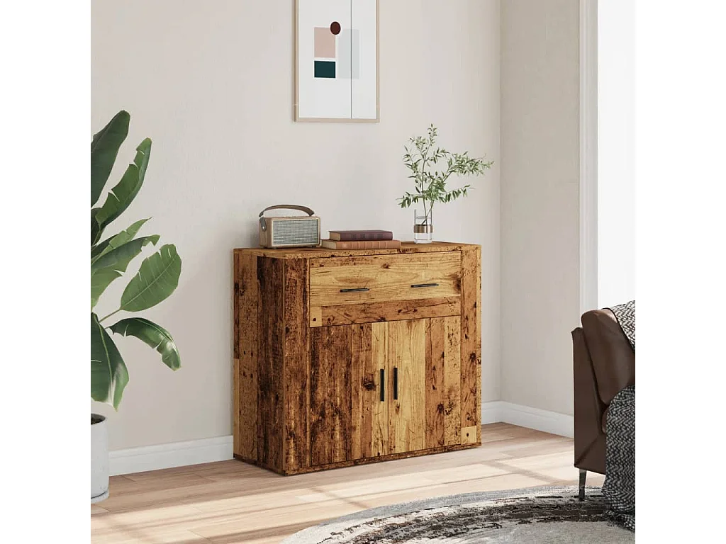Buffet | Bahut | Meuble de rangement vieux bois 80x33x70 cm bois d'ingénierie