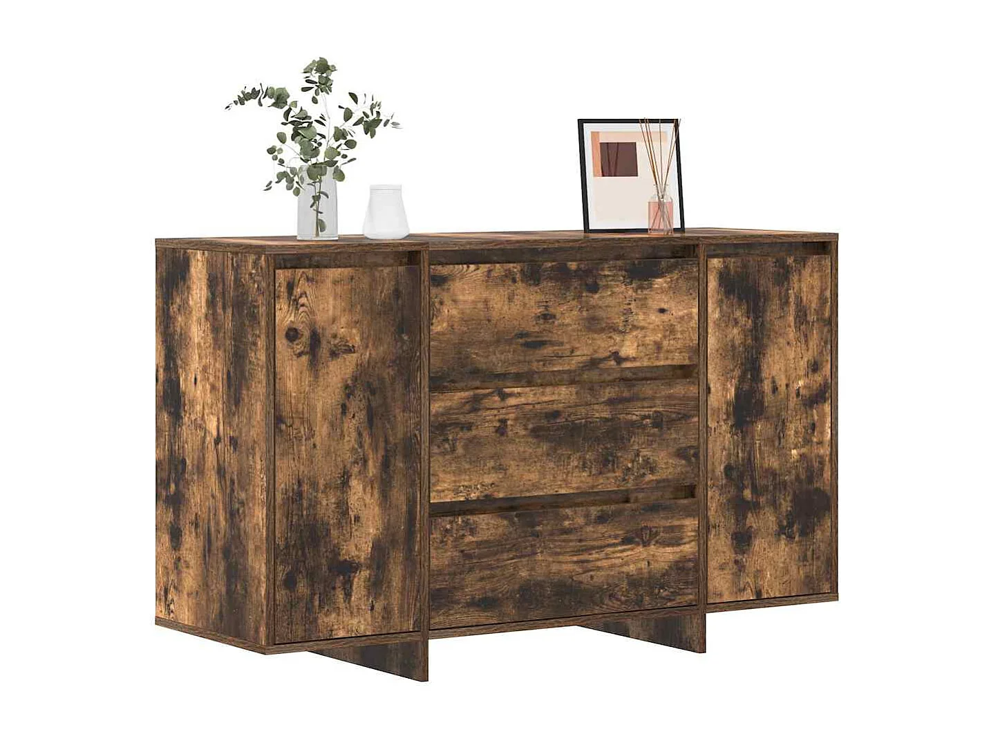 Buffet | Bahut | Meuble de rangement Chêne Fumé 120x41x75 cm Bois d'Ingénierie