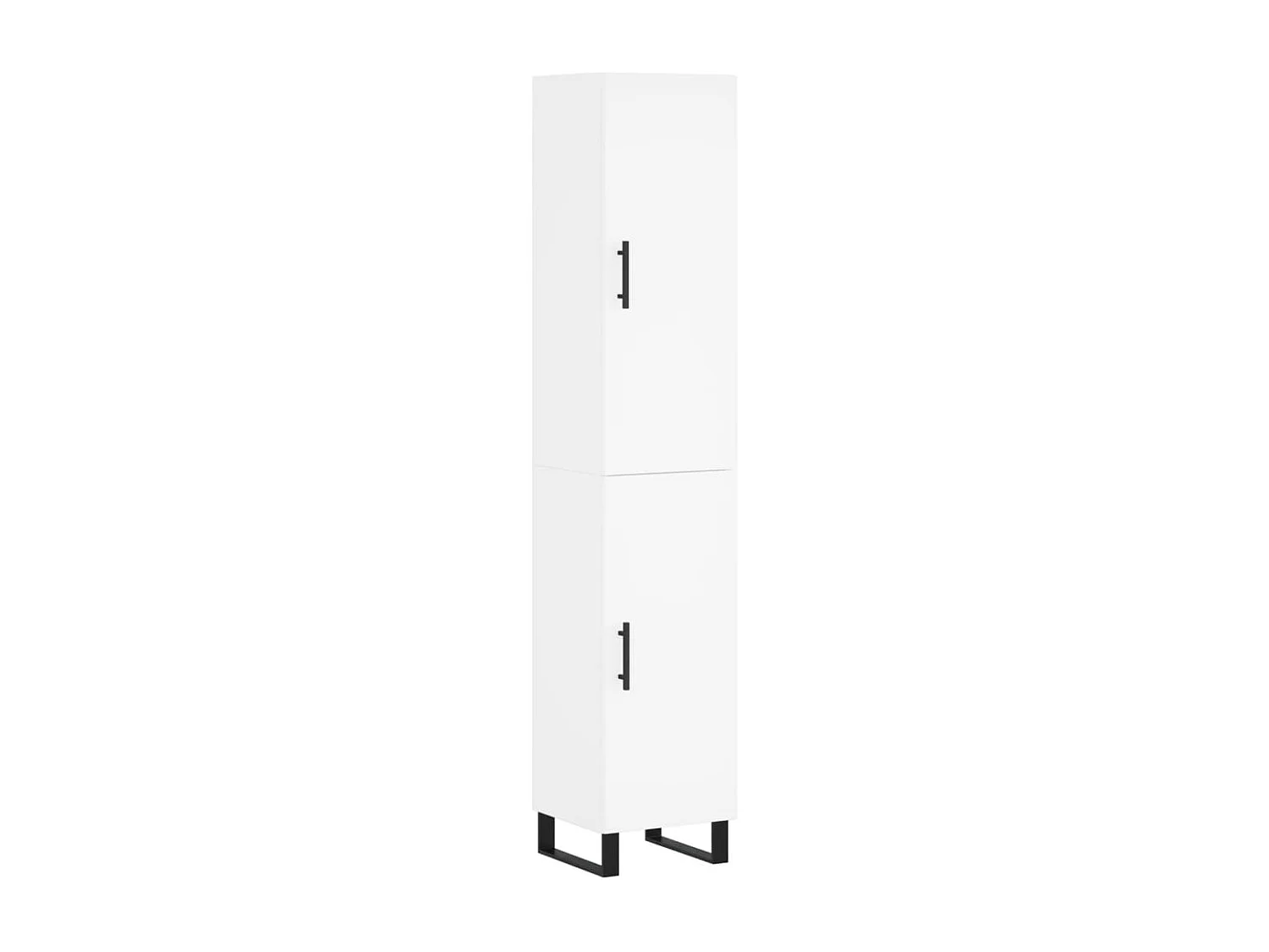 Credenza | Buffet | Armadio Bianca 34,5x34x180 cm in Legno Multistrato