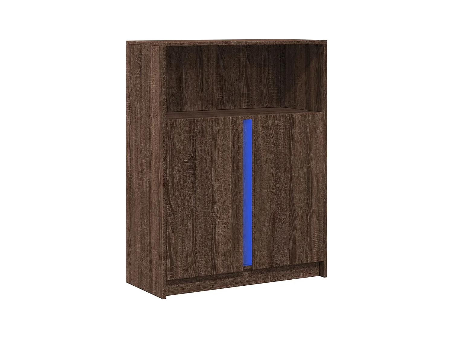 Buffet | Bahut | Meuble de rangement avec LED chêne marron 77x34x100 cm bois d'ingénierie