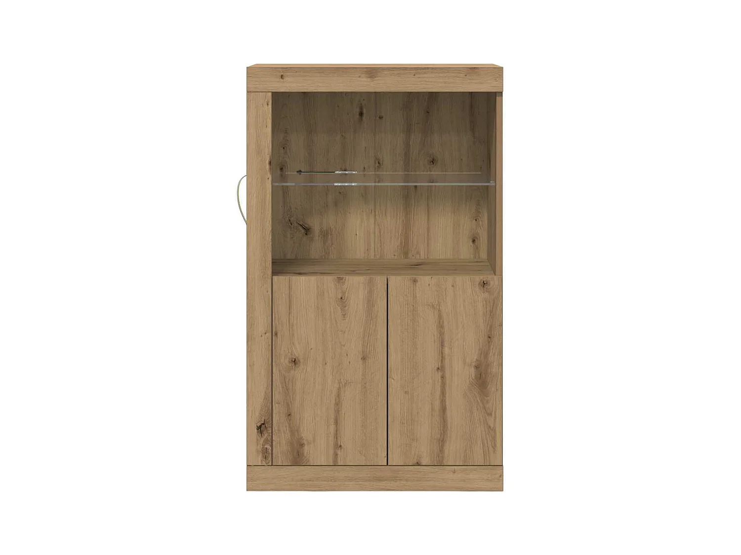 Buffet | Bahut | Meuble de rangement avec lumières LED Chêne artisan 60,5x37x100 cm