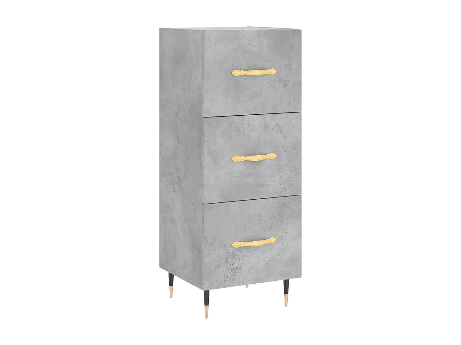 Credenza | Buffet | Armadio Grigio Cemento 34,5x34x180 cm in Legno Multistrato