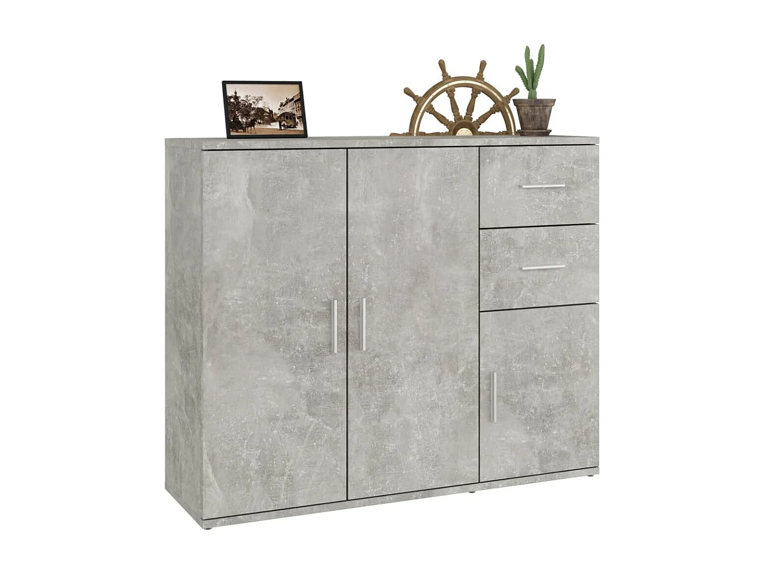 Buffet | Bahut | Meuble de rangement Gris béton 91x29,5x75 cm Bois d'ingénierie