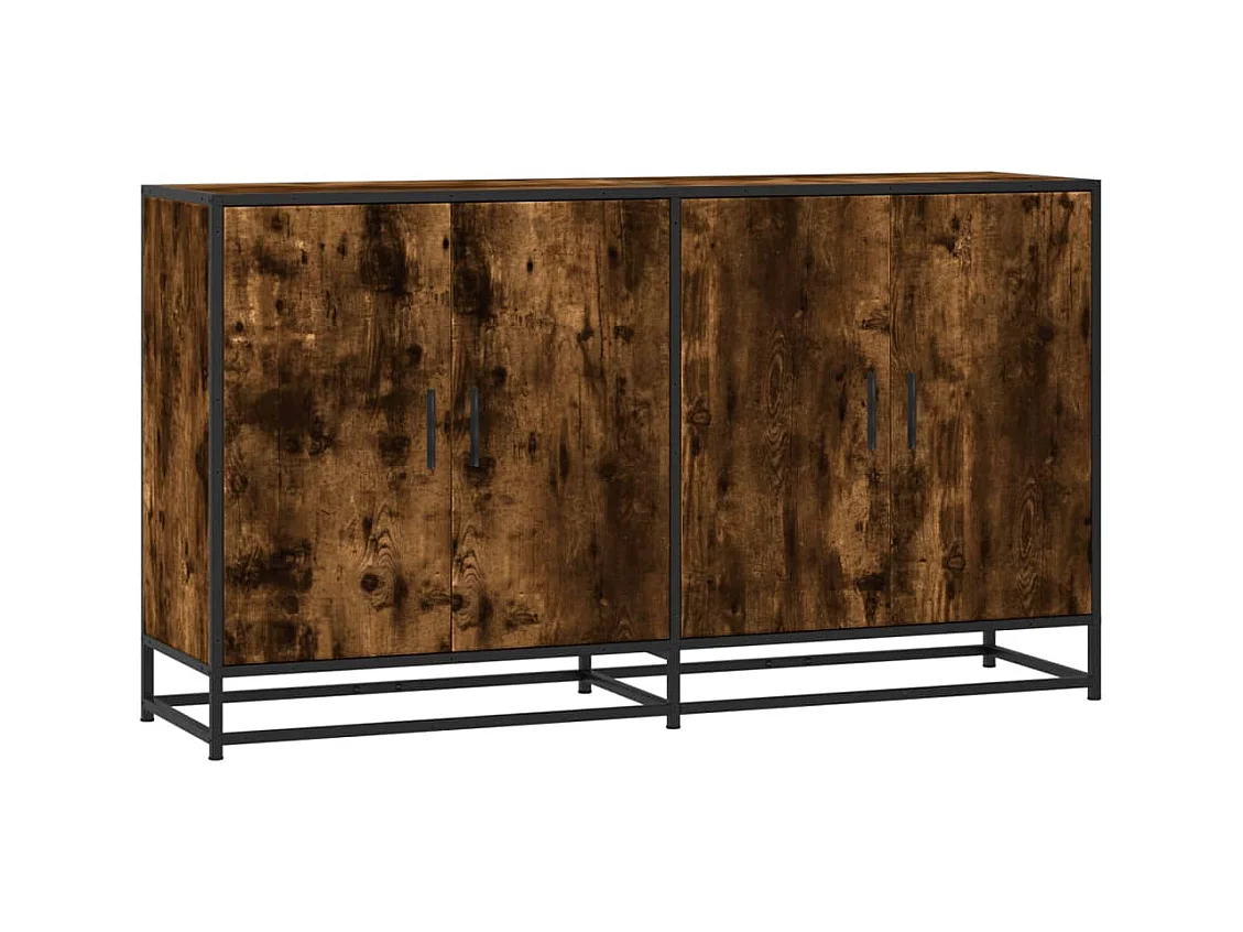 Credenza | Buffet | Armadio Rovere Fumo 134x35x76 cm in Truciolato