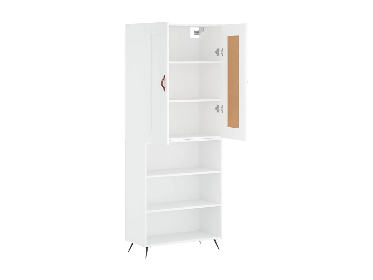 Credenza | Buffet | Armadio Bianca 69,5x34x180 cm in Legno Multistrato