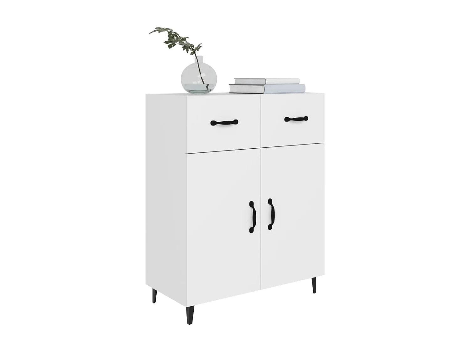 Buffet | Bahut | Meuble de rangement blanc 69,5x34x90 cm bois d'ingénierie