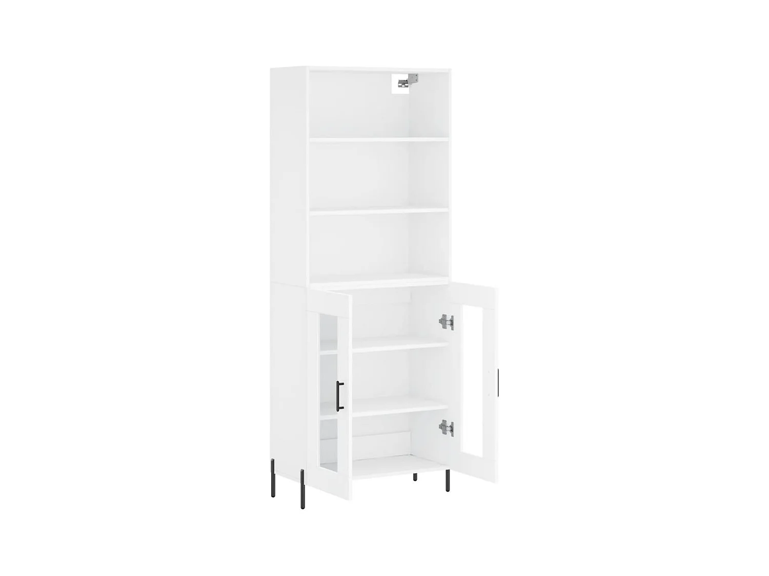 Credenza | Buffet | Armadio Bianca 69,5x34x180 cm in Legno Multistrato