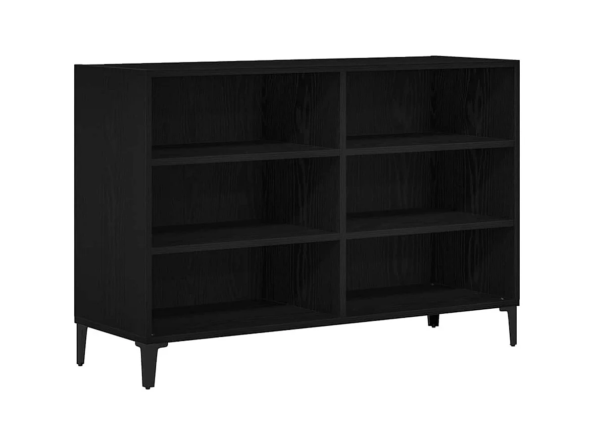 Buffet | Bahut | Meuble de rangement Noir Chêne 103,5x35x70 cm en bois d'ingénierie