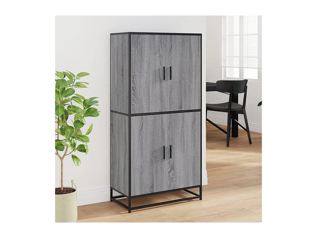 Buffet | Bahut | Meuble de rangement haut sonoma gris 68x35x139 cm bois d'ingénierie