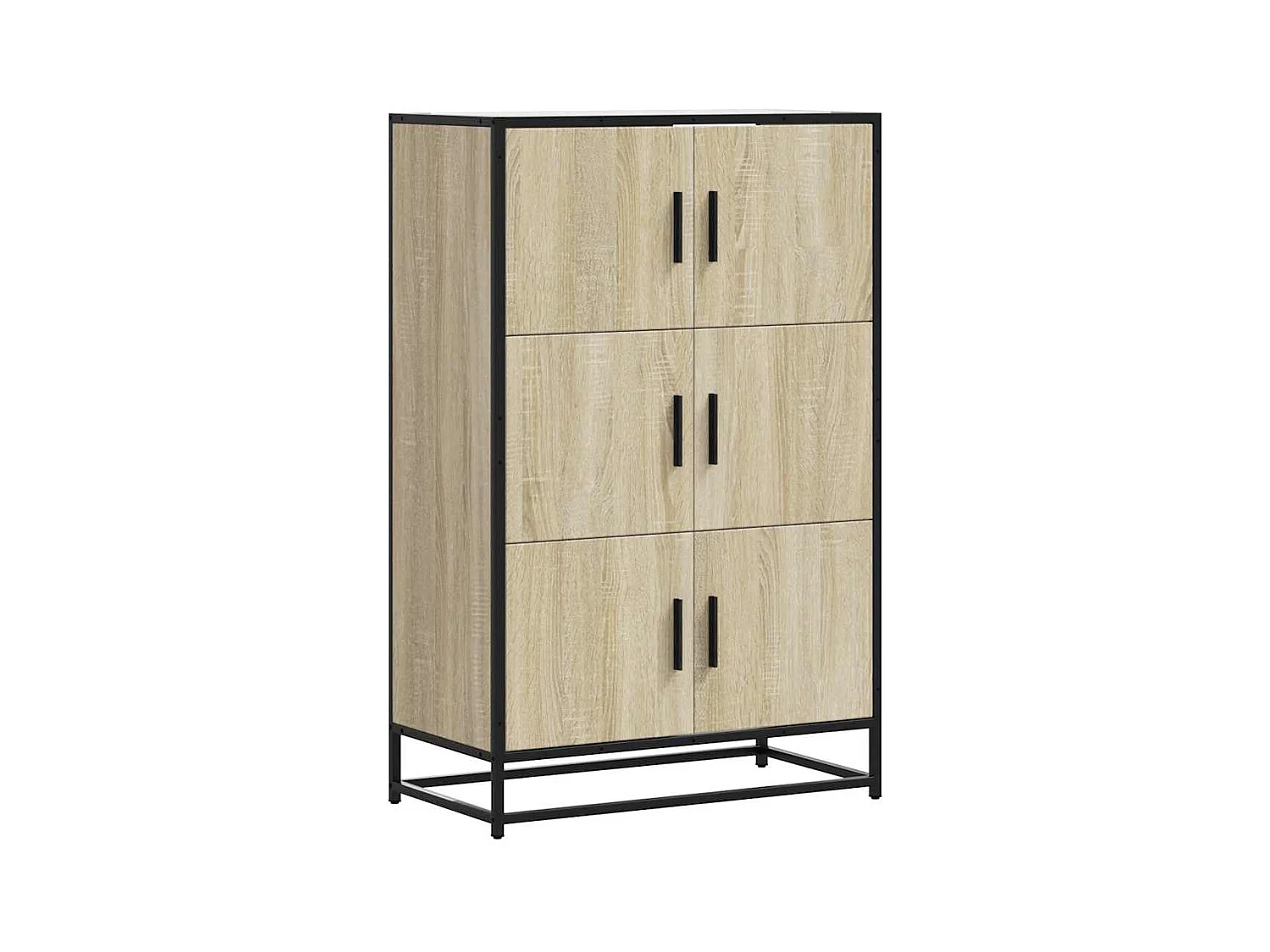 Buffet | Bahut | Meuble de rangement haut chêne sonoma 68x35x106,5 cm bois ingénierie métal