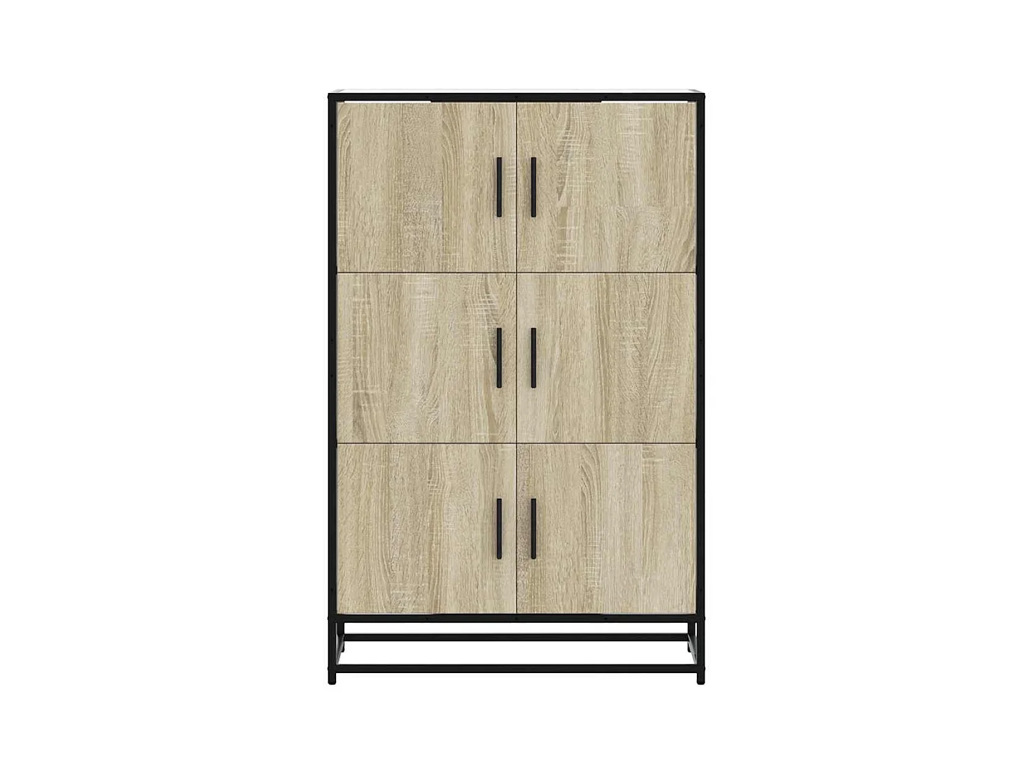 Buffet | Bahut | Meuble de rangement haut chêne sonoma 68x35x106,5 cm bois ingénierie métal