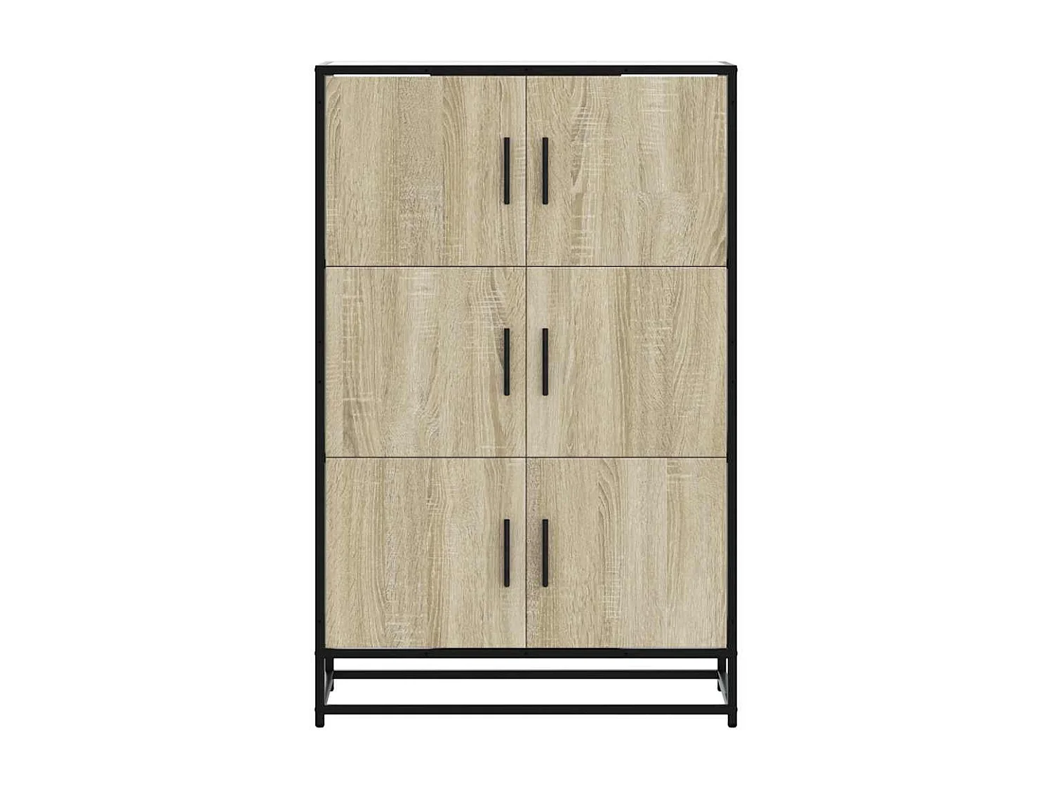 Buffet | Bahut | Meuble de rangement haut chêne sonoma 68x35x106,5 cm bois ingénierie métal