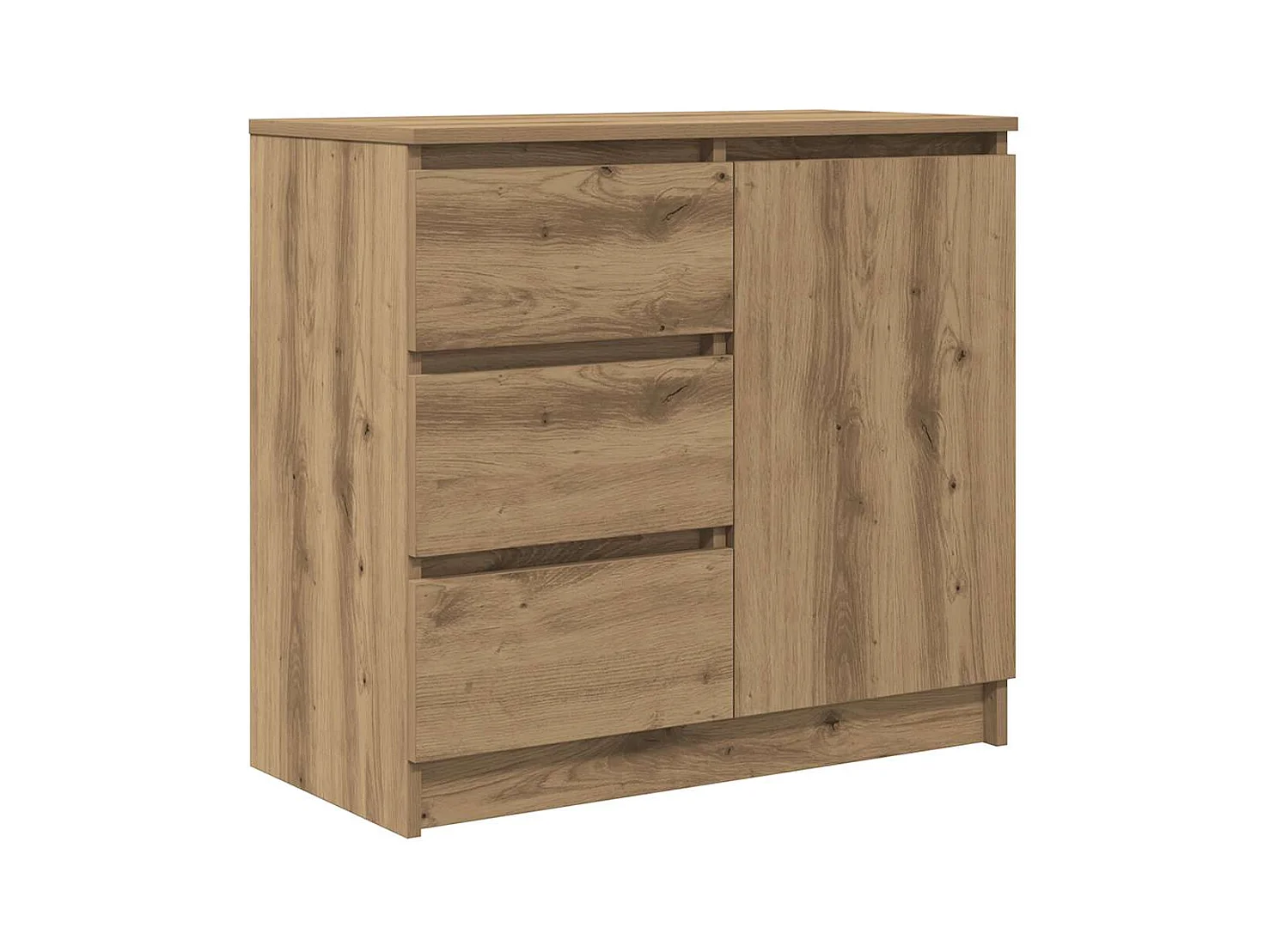 Buffet | Commode à tiroir | Meuble de rangement avec tiroir chêne artisanal 71x35x65 cm bois ingénierie