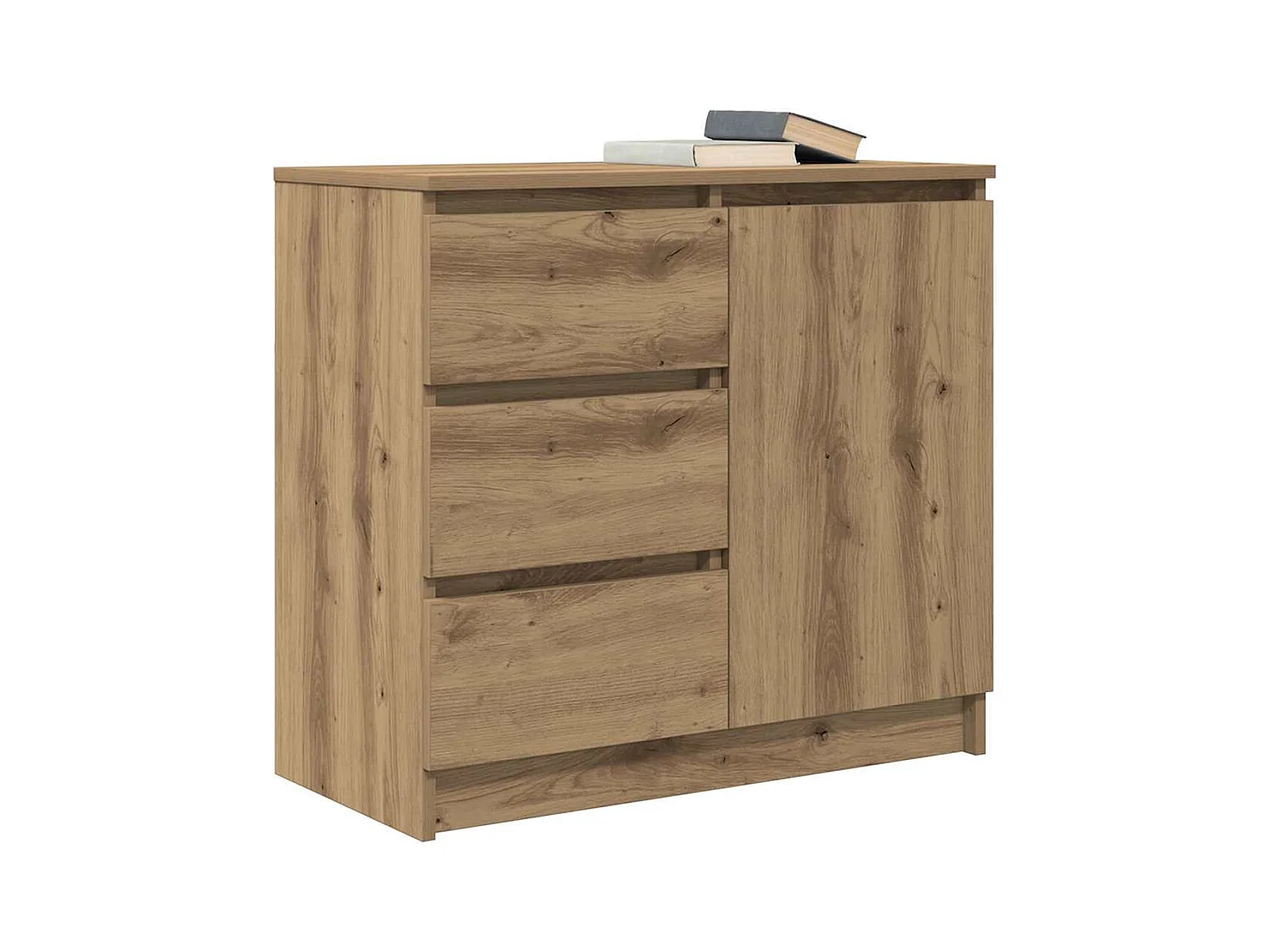 Buffet | Commode à tiroir | Meuble de rangement avec tiroir chêne artisanal 71x35x65 cm bois ingénierie