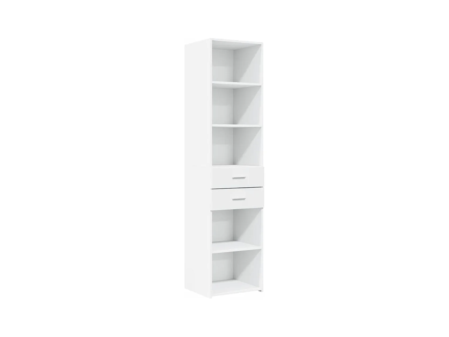 Buffet | Bahut | Meuble de rangement haut blanc 45x42,5x185 cm bois d'ingénierie