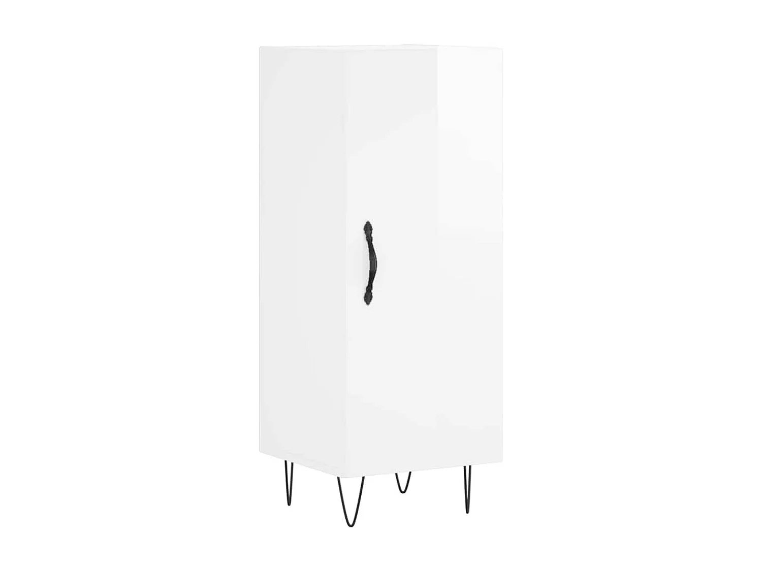 Buffet | Bahut | Meuble de rangement Blanc brillant 34,5x34x90 cm Bois d'ingénierie