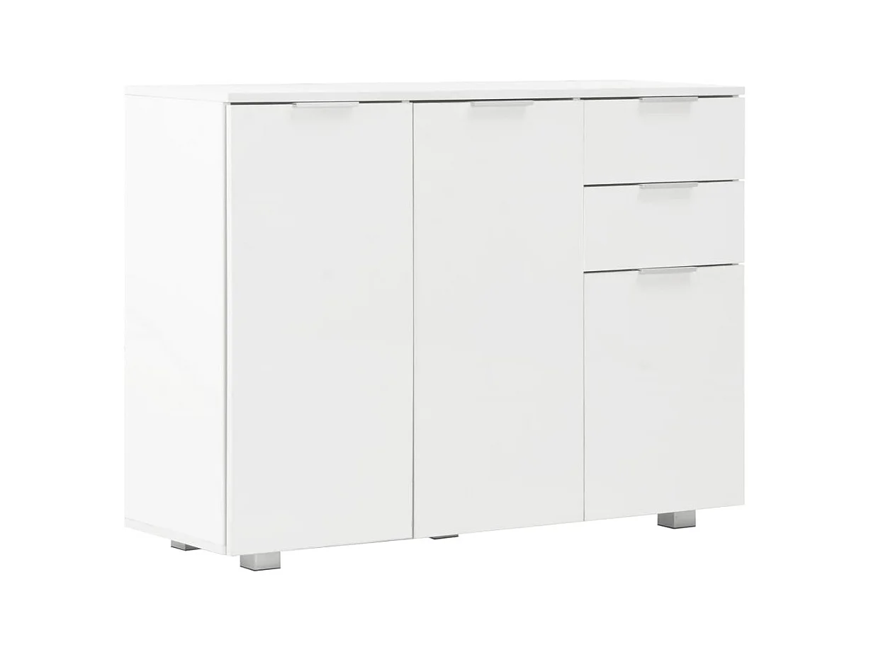 Buffet | Commode à tiroir | Meuble de rangement Blanc brillant 107x35x80,5 cm