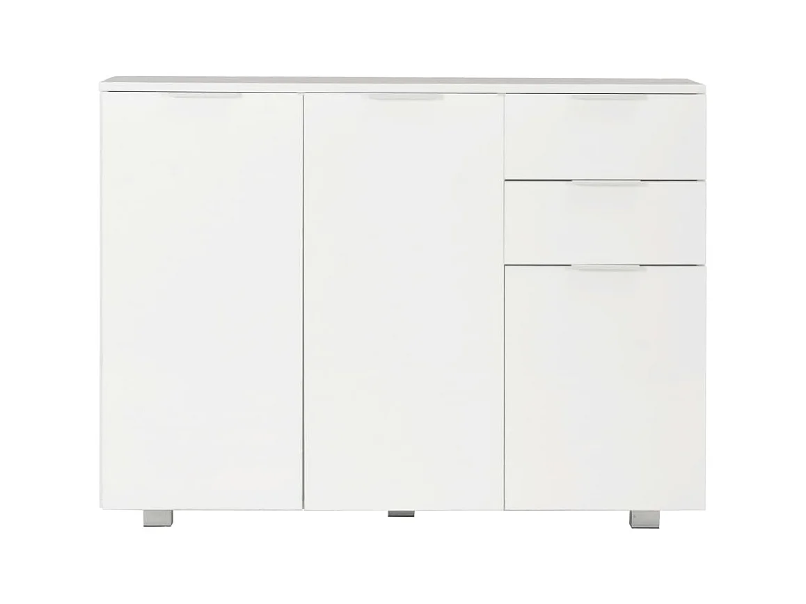 Buffet | Commode à tiroir | Meuble de rangement Blanc brillant 107x35x80,5 cm