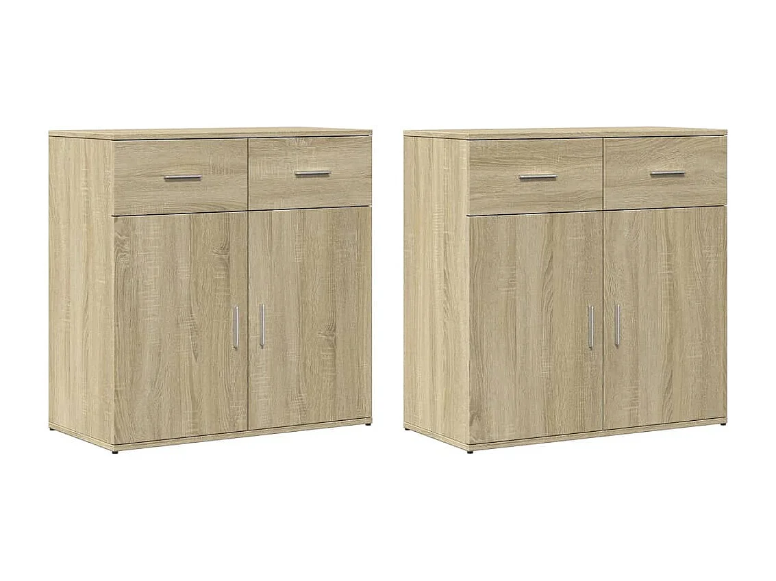 Credenze | Buffet | Armadi 2 pz Rovere Sonoma 79x38x80 cm in Legno Multistrato