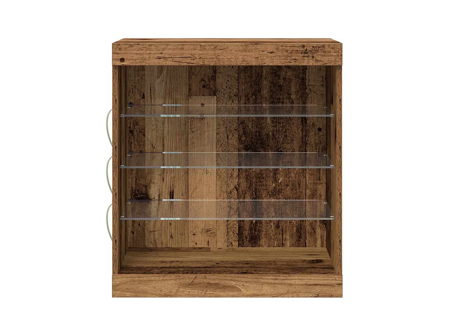 Buffet | Bahut | Meuble de rangement avec lumières LED Bois ancien 60,5x37x67 cm