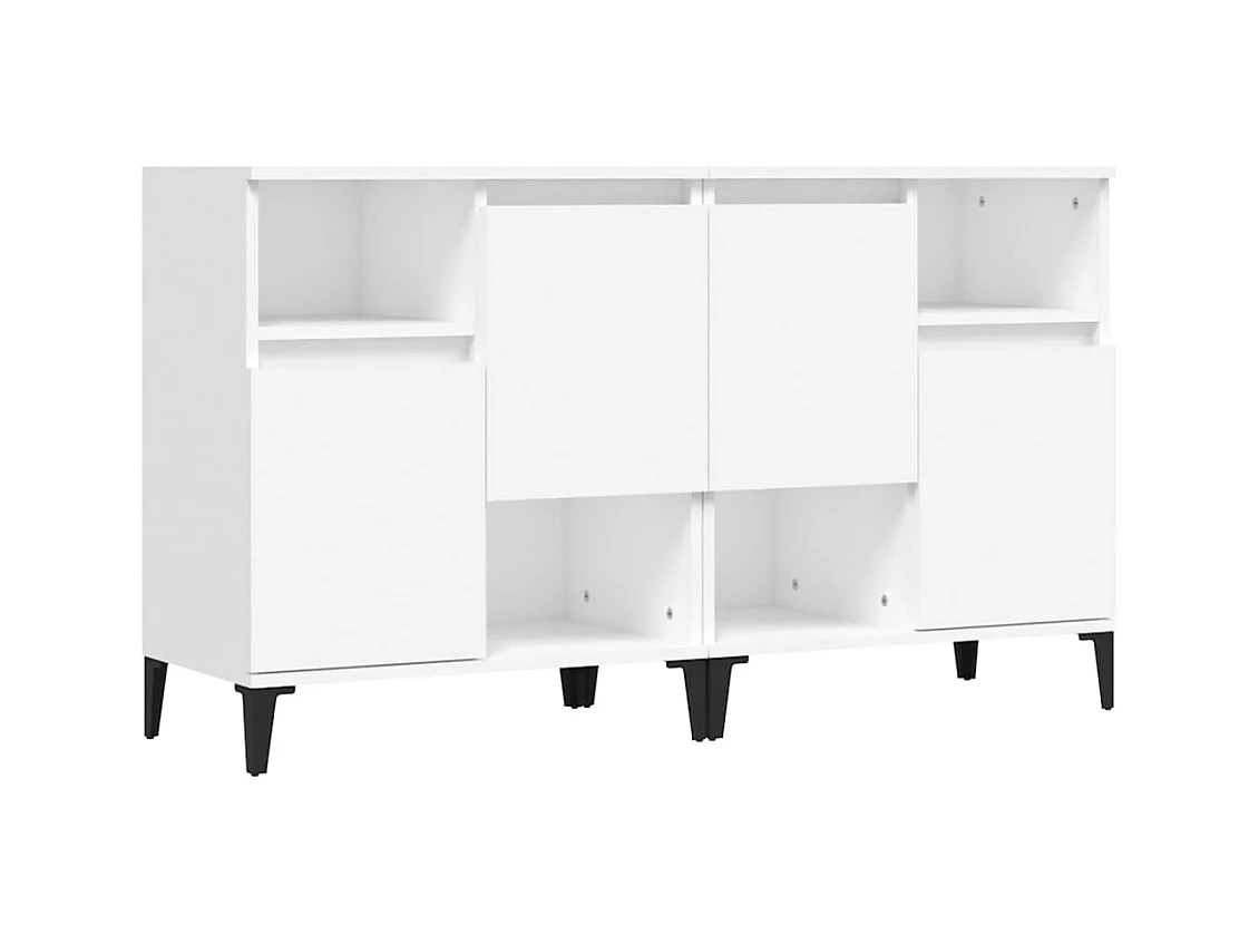 Credenze | Buffet | Armadi 2pz Bianche 60x35x70 cm in Legno Multistrato