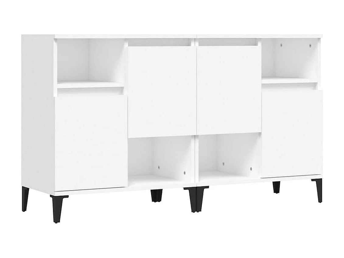 Buffets | Bahuts | Meuble de rangement 2 pcs blanc 60x35x70 cm bois d'ingénierie