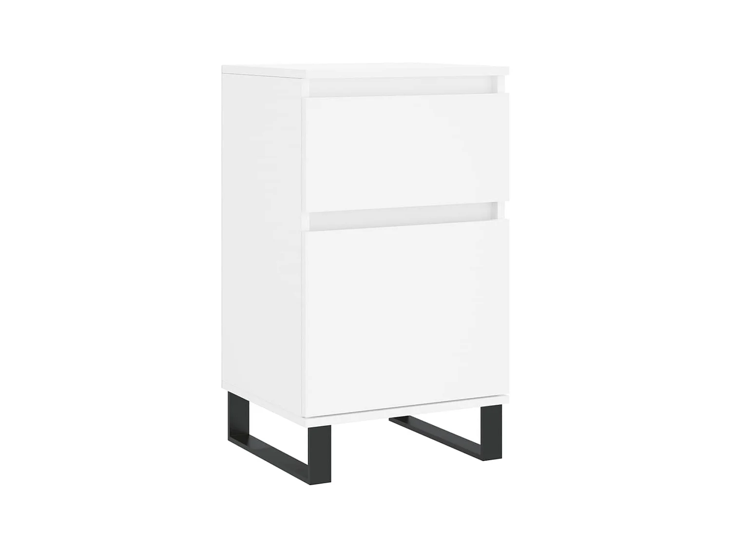 Credenza | Buffet | Armadio Bianca 40x35x70 cm in Legno Multistrato