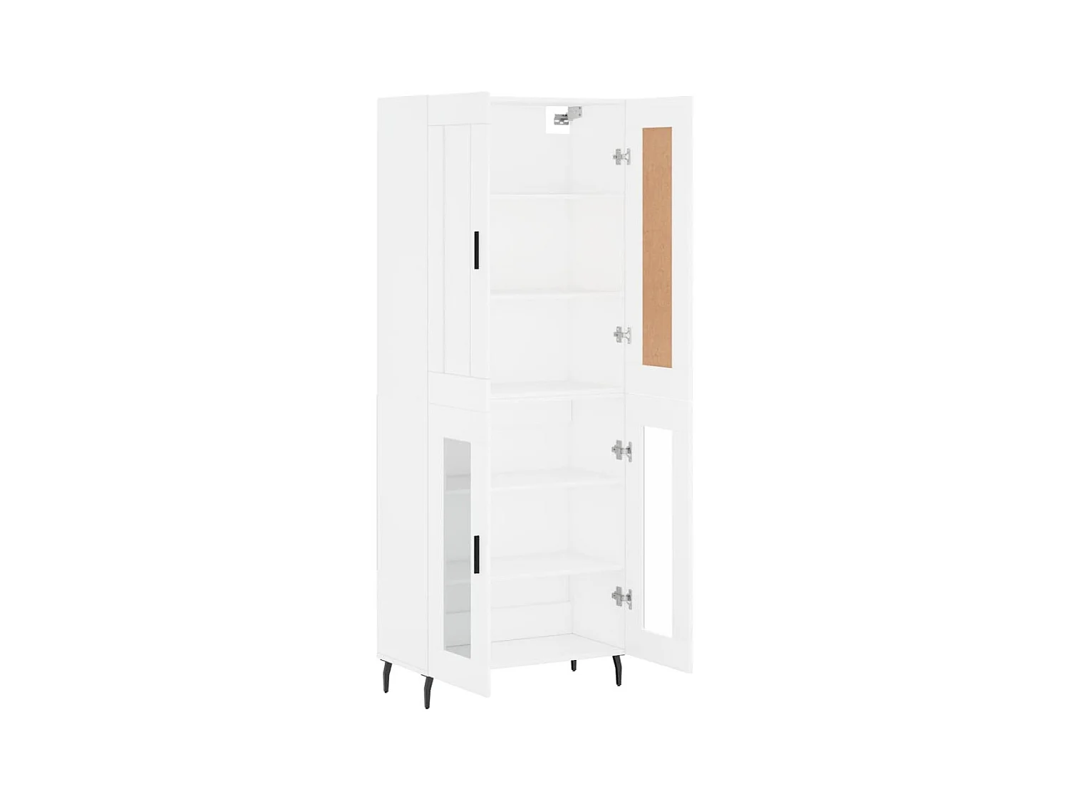 Credenza | Buffet | Armadio Bianca 69,5x34x180 cm in Legno Multistrato