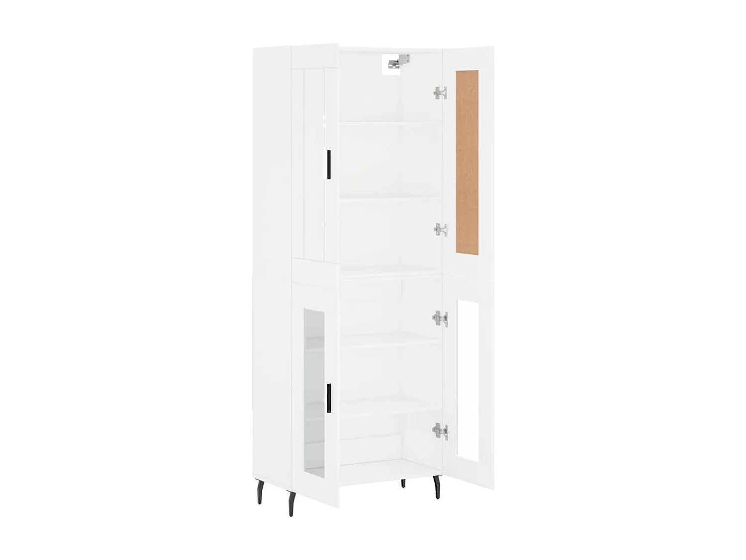 Buffet | Bahut | Meuble de rangement haut Blanc 69,5x34x180 cm Bois d'ingénierie