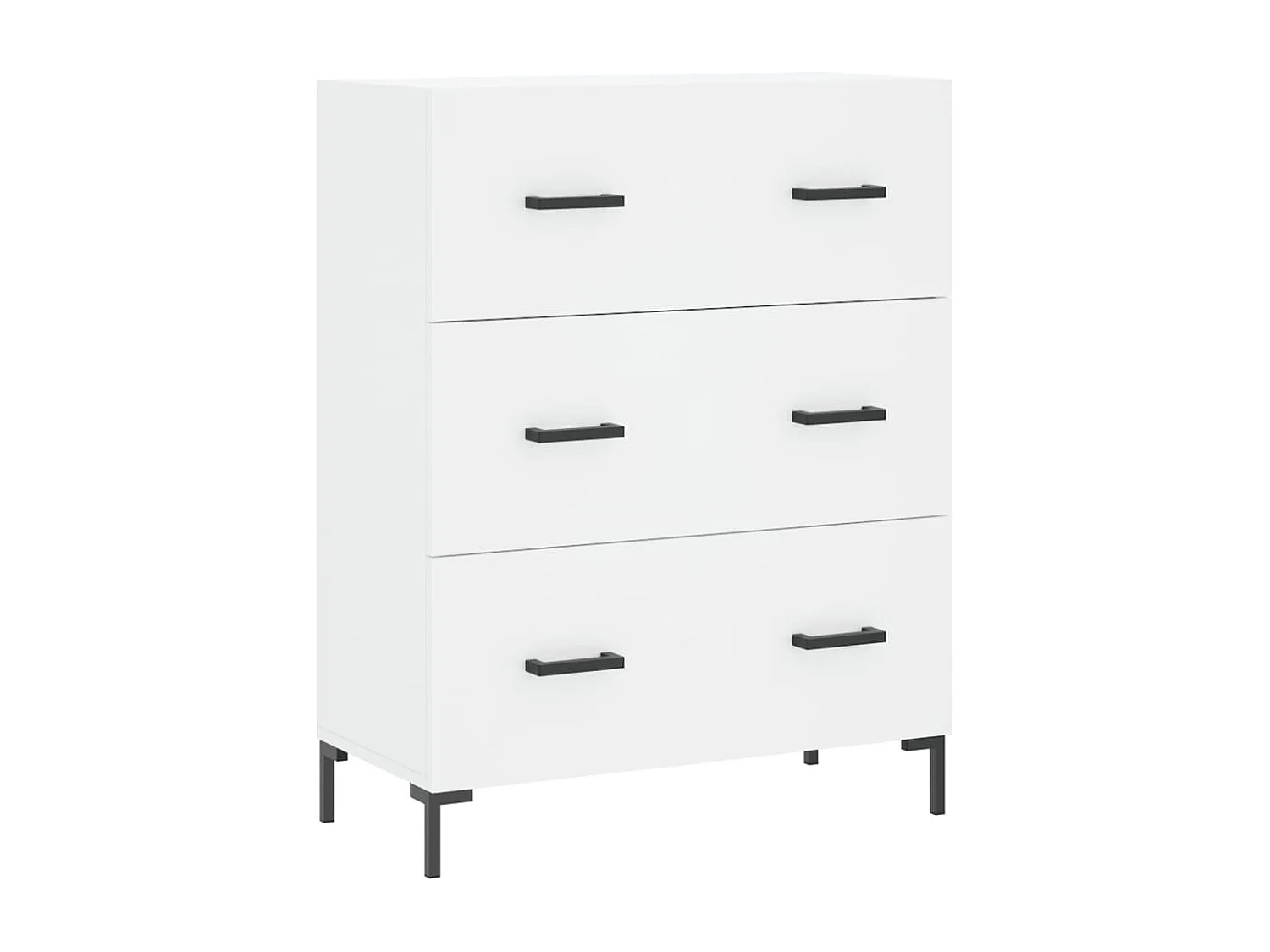 Credenza | Buffet | Armadio Bianca 69,5x34x90 cm in Legno Multistrato