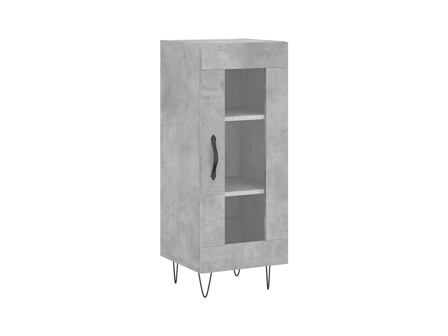 Credenza | Buffet | Armadio Grigio Cemento 34,5x34x90 cm in Legno Multistrato