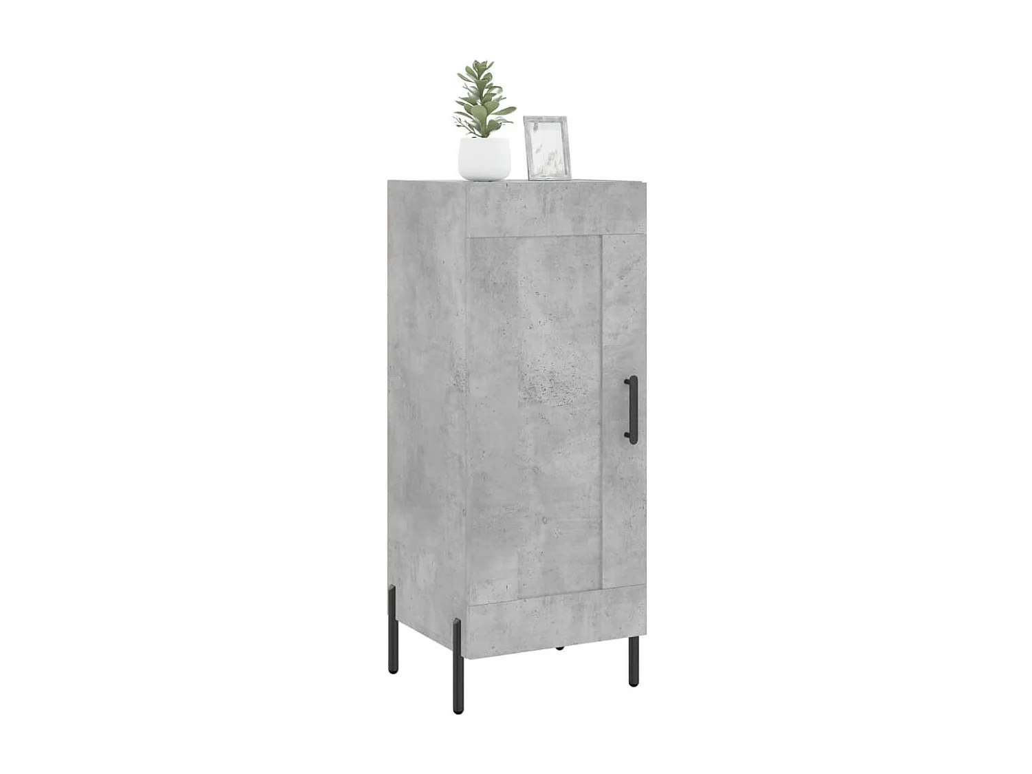 Buffet | Bahut | Meuble de rangement Gris béton 34,5x34x90 cm Bois d'ingénierie